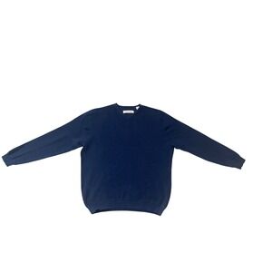 Tommy‎ Bahama Mens V Neck Sweater Blue Ribbed Knit Long Sleeve Casual